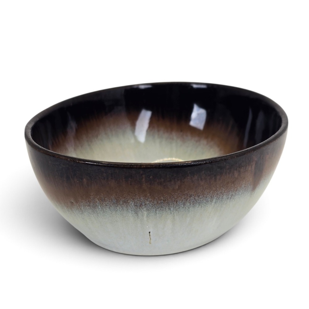 Vintage Peter Pots Pottery Bowl Seagull Blue Brown Stoneware Rhode Island 6" - Picture 6 of 11